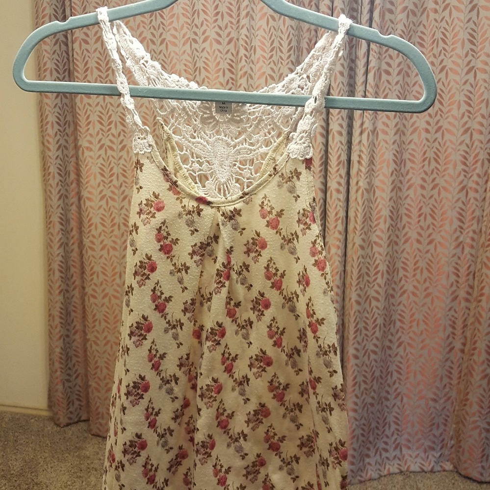 Ivory floral shirt
